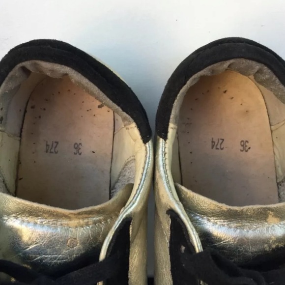 🍒authentic golden goose metallic sneakers 6 36 - Picture 7 of 9